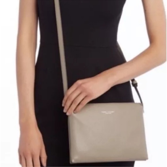 Marc Jacobs Small Mink Leather Crossbody Bag Neutral Taupe - Picture 1 of 11
